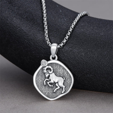 Sterling Silver Zodiac Constellation Pendant Necklace