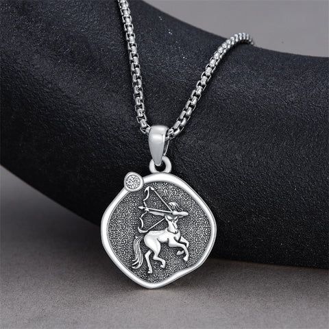 Sterling Silver Zodiac Constellation Pendant Necklace