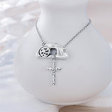 Sterling Silver Amulet Empty Tomb Pendant Necklace