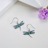 Sterling Silver Big Dragonflies Dangle  Earrings