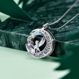 Sterling Silver Crystal Fairy Pendant Necklace