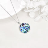 Cat Necklace for Women Sterling Silver Tree of Life Pendant Necklace Abalone Jewelry Gifts