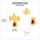 14K Yellow Gold Cubic Zirconia Dragon Pendant Necklace