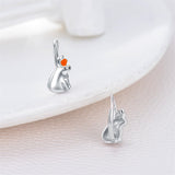 925 Sterling Silver Hypoallergenic Capybara Leverback Earrings