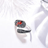 Sterling Silver Cardinal Vintage Spoon  Ring