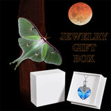 Sterling Silver Crystal Luna Moth Memorial Urn Necklace for Human Ashes