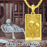 Sterling Silver Lovers Tarot Card Protection Pendant Necklace