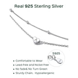 Sterling Silver 26 initials Single Layer Charm Anklet