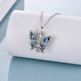 Butterfly Urn Necklaces for Ashes of Loved Ones 925 Sterling Silver Cremation Butterfly Jewelry for Women