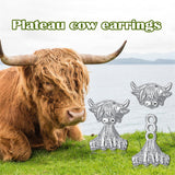 Highland Cow Earrings 925 Silver Highland Cow Dangle Stud Leverback Hoop Earrings Highland Cow with Sunflower Jewelry Highland Cow Gifts for Women