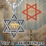 Sterling Silver Jewish Star Of David Pendant Necklace