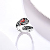 Sterling Silver Cardinal Vintage Spoon  Ring