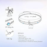 Sterling Silver Multi-layered Animal Anklet