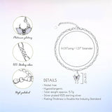 Sterling Silver Multi-layered Animal Anklet