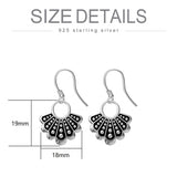 Sterling Silver RBG Dissent Collar Stud Earrings Drop Earrings