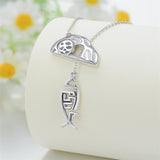 Sterling Silver Amulet Empty Tomb Pendant Necklace