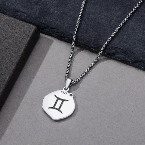 Sterling Silver Zodiac Constellation Pendant Necklace