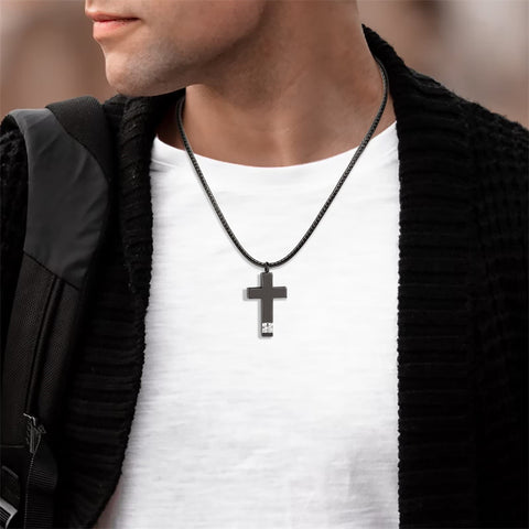 Men Cremation Necklace for Ashes  925 Sterling Silver Cross Wing Skull Keepsake Urn Pendant Ash Holder Jewelry Memorial Gift