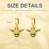 Sterling Silver  Bee Butterfly  Stud Dangle Earrings