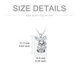 Sterling Silver Cubic Zirconia Hamster Pig Dragon Giraffe Bunny Hippo Goat Pendant Necklace