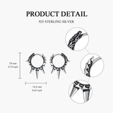 Spike Dragon Earrings 925 Sterling Silver Spike Dragon Hoop Earrings Birthday Christmas Jewelry Gifts for Women Men