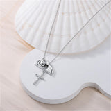 Sterling Silver Amulet Empty Tomb Pendant Necklace