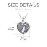 Sterling Silver Rabbit &Butterfly Urn Necklace for Ashes