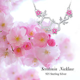 Sterling Silver Happiness Serotonin Pendant Necklace