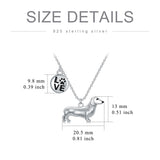 Sterling Silver Dachshund Pendant Necklace