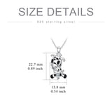 Sterling Silver Cubic Zirconia Hamster Pig Dragon Giraffe Bunny Hippo Goat Pendant Necklace