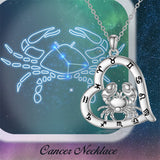 Sterling Silver Heart 12 Constellations Pendant Necklace