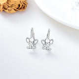 Sterling Silver Elephant Otter Leverback Earrings