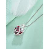 Sterling Silver Heart Birthstone Butterfly Pendant Necklace