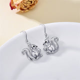 Sterling Silver Highland Cow Squirrel Cat Frog Dangle Earrings