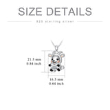 Sterling Silver Cubic Zirconia Hamster Pig Dragon Giraffe Bunny Hippo Goat Pendant Necklace