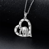 Sterling Silver Heart 12 Constellations Pendant Necklace