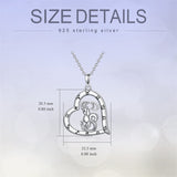 Sterling Silver Heart 12 Constellations Pendant Necklace