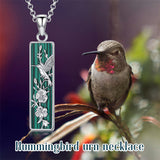 Sterling Silver Hummingbird Urn Necklace for Ashes