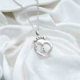 Sterling Silver Heart Initial Letter Pendant Necklace Graduation Gifts