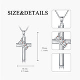 Sterling Silver Crown Cross Pendant Necklace