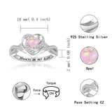 Heart Cremation Ring for Ashes 925 Sterling Silver Urn Keepake Rings Memorial Jewelry for Women