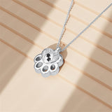 Sterling Silver Paw Print Urn Necklace for Ashes