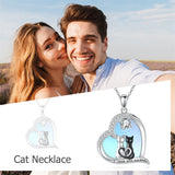 Sterling Silver Moonstone Cat Dachshund Dog Elephant Turtle Pendant Necklace