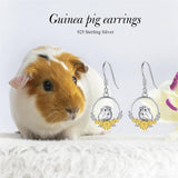 Sterling Silver Guinea Pig Dangle Earrings