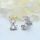 Sterling Silver Hypoallergenic Giraffe Stud Earrings