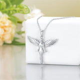 Sterling Silver Angel Wing Urn Necklace for Human Ashes