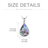 Sterling Sliver Scottish Thistle  Abalone Shell Pendant Necklace