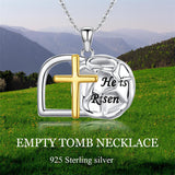 Sterling Silver Amulet Empty Tomb Pendant Necklace