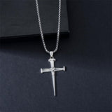 925 Sterling Silver Crucifix Necklace Religion Necklace Jesus Pendant Christ Protector Jewelry Gifts for Men Women