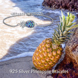 Sterling Silver Pineapple Bracelet Pineapple Pendant Jewelry Mother‘s Day Gift for Women Mom